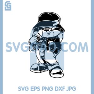 Gangster Teddy with Moneybag Svg, Moneybag Teddy Svg, Teddy Bear Svg