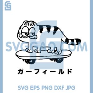 Garfield Skateboarding Svg, Cool Garfield Svg