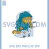 Garfield Wearing Pajamas Svg, Garfield Hands Coffee Svg, Odie Svg