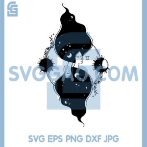 Gemini Zodiac Svg, Zodiac Constellation Svg, Celestial Astrology Sign Svg