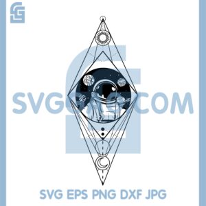 Geometric Astronaut Funny Svg, Space Universe Solar System Svg, Galaxsy Moon Celestial Svg