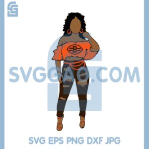Girl Afo Cincinnati Bengals Svg, Girl Woman Black Girl NFL Svg