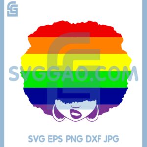 Girl Afro Lgbt Svg, Lgbt Svg, LGBT Afro Smirk Svg