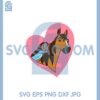 Girl And Horse Heart Svg, Horse Svg, Horse Lucky Heart Svg