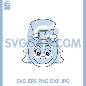 Girl Face Leprechaun Svg, Leprechaun Face New Svg