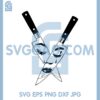 Girl Face On Knife Svg, Girl Face On Knife Cross Svg, Girl Kinfe Cross Svg