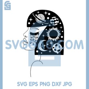 Girl Hair The Universe Svg, Space Girl Hair Svg, Universe Girl Hair Svg