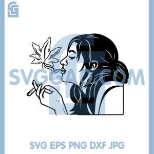 Girl Smoking Joint File New Svg, Rasta Girl Smoking, Smoking Marijuana Svg