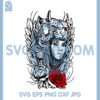 Girl With Tiger Rose Svg, Girl Tiger Svg, Woman And Rose Svg, Tiger Svg