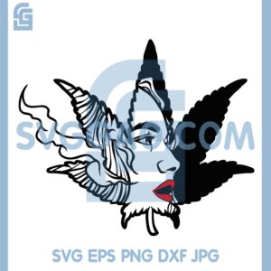 Girl Woman Face Leaves Cannabis Svg, Sexy Woman Weed Svg, Cannabis Svg