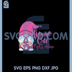 Gnome Pink Clothes Svg, Gnome One Fights Alone Svg, Cancer Gnome Svg