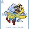 Goofy Sitting On The Plane Svg, Goofy And Plane Cute Svg, Plane Funny Svg