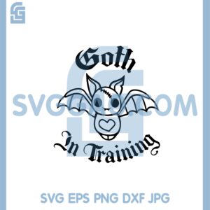 Goth In Training Svg, Baby Emo Goth Svg, Cute Bat Svg