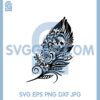 GOTHIC SKULL FEATHER SVG, Halloween Svg