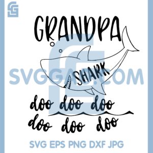 Grandpa Shark Svg, Grandpa Shark Tshirt Svg, Summer Shark Svg