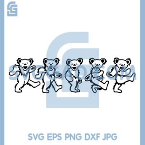 Grateful Dead Bear Svg, Jerry Bear Svg, Grateful Dead Svg