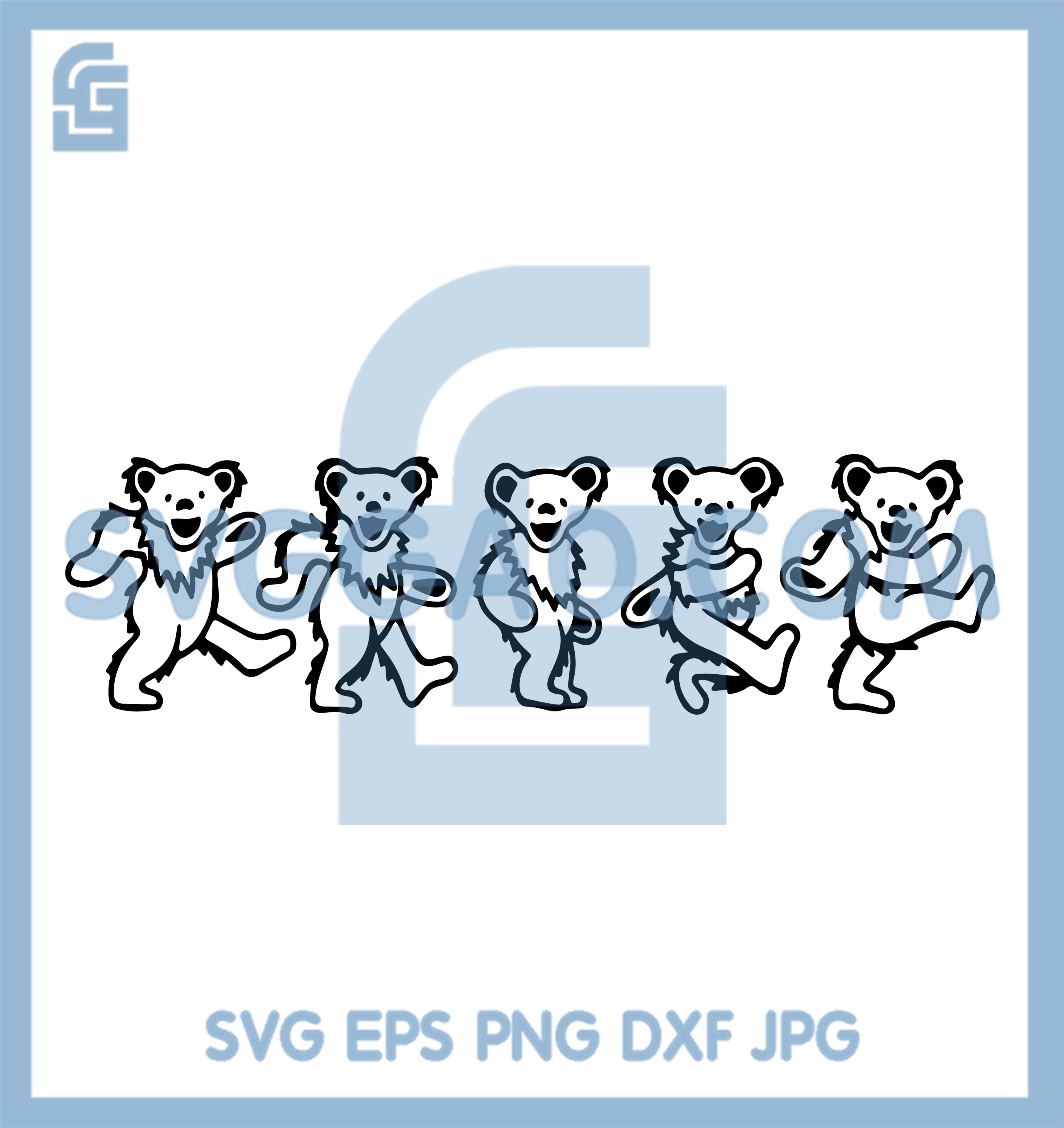 Grateful Dead Bear Svg, Jerry Bear Svg, Grateful Dead Svg – SVGGAO