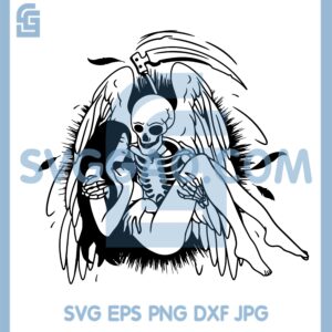 Grim Reaper And Woman Sexy Svg, Dead Couple Svg, Skeleton With Woman Svg