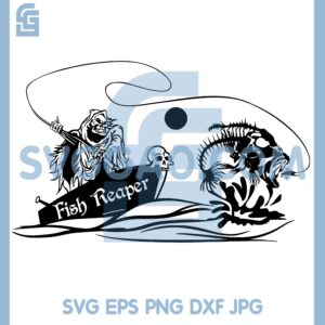 Grim Reaper Fish Fishing SVG, Lure Boat Skull Skeleton Car Truck SVG