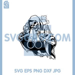 Grim Reaper Shotgun Hunting SVG, Smoke Skull Gun Car Truck SVG