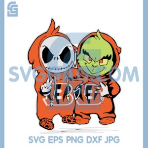 Grinch And Jack Cincinnati Bengals Svg, Grinch Bengals Svg, Jack Football Svg