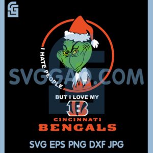 Grinch Chrismtas Cincinnati Bengals Svg, Grinch Cincinnati Bengals Svg, Grinch Football Svg