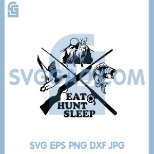 Guns And Fishing Rods Hunter Svg, Deer Hunter Svg, Deer Antler Svg
