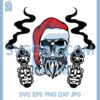 Guns Skull Santa Hat Svg, Guns Santa Skull Svg, Skull Wth Hat Svg