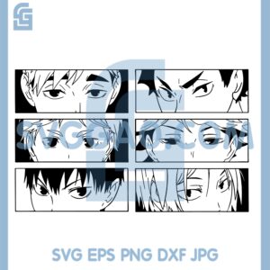 Haikyuu Characters Friends Svg, Pretty Setter Squad Svg, Haikyuu Friends Svg, Volleyball Club Svg