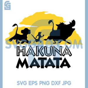 Hakuna Matata Canvas Print Svg, The Lion King Svg