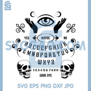 Hands And Eyes Svg, Ouija Board Svg, Dead Spirit Board Game Svg