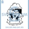 Hands Head In Clouds Svg, Woman Head in The Clouds Svg