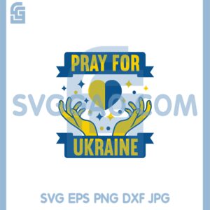 Hands Heart Pray For Ukraine Svg, Support Ukraine Heart Svg