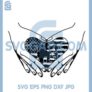 Hands Love Veteran Svg, Heart Hand Veteran Svg, Veteran Svg