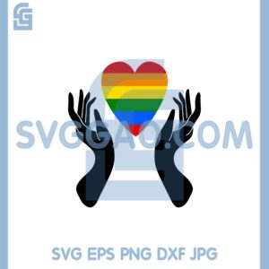 Hands Rainbow Svg, LGBTQ Svg, Gay Svg, Lesbian Svg