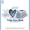 Hands Two Peace love Book Svg, Peace Love Svg, Love Book Svg