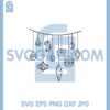 Hanging Baubles SVG, Balls On A String SVG