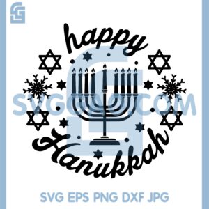Happy Hanukkah Clipart Svg, Hanukkah Svg