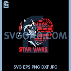 Hear Darth Vader Svg, Darth Love Svg, Heart Svg, Star Wars love Valentine's Day Svg