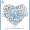 Heart Mandala New Svg, Heart Mandala Flowers Svg