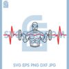 Heart Rate Lifting Weights Gym People Svg, Fit Man Svg, Lifting Weights Svg