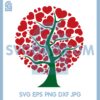 Heart Tree Red Svg, Tree With Heart Svg, Tree Love Svg