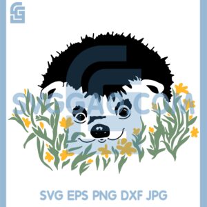 Hedgehog Cute Flowers Svg, Hedgehog Clipart, Hedgehog Flowers Svg
