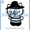Hello Kitty Freddy Svg, Hello Kitty Freddy Nightmare Elm Street Svg