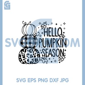 Hello Pumpkin Season Svg, Why Hello There Fall Svg, It's Fall Trio Pumpkin Svg