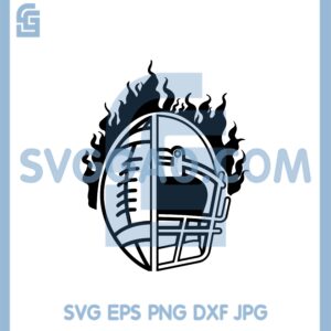 Helmet football fire SVG, Football ball SVG, Football