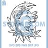 High Moon SVG, Smoking Cannabis Joint SVG, Smoke Weed SVG