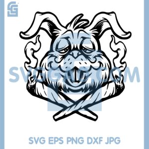 High Rabbit Cross Svg, Weed Cross Ratbbit Svg, High Rabbit Svg