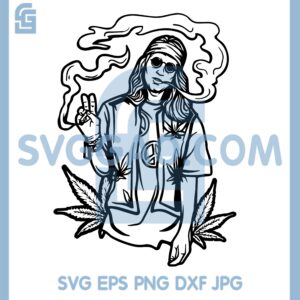 Hippie Dude Svg, Smoking Cannabis Joint Dude Svg
