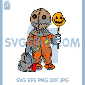Holding Lollipops Trick R Treat Sam Svg, Trick R Treat Sam Svg, Horror Svg